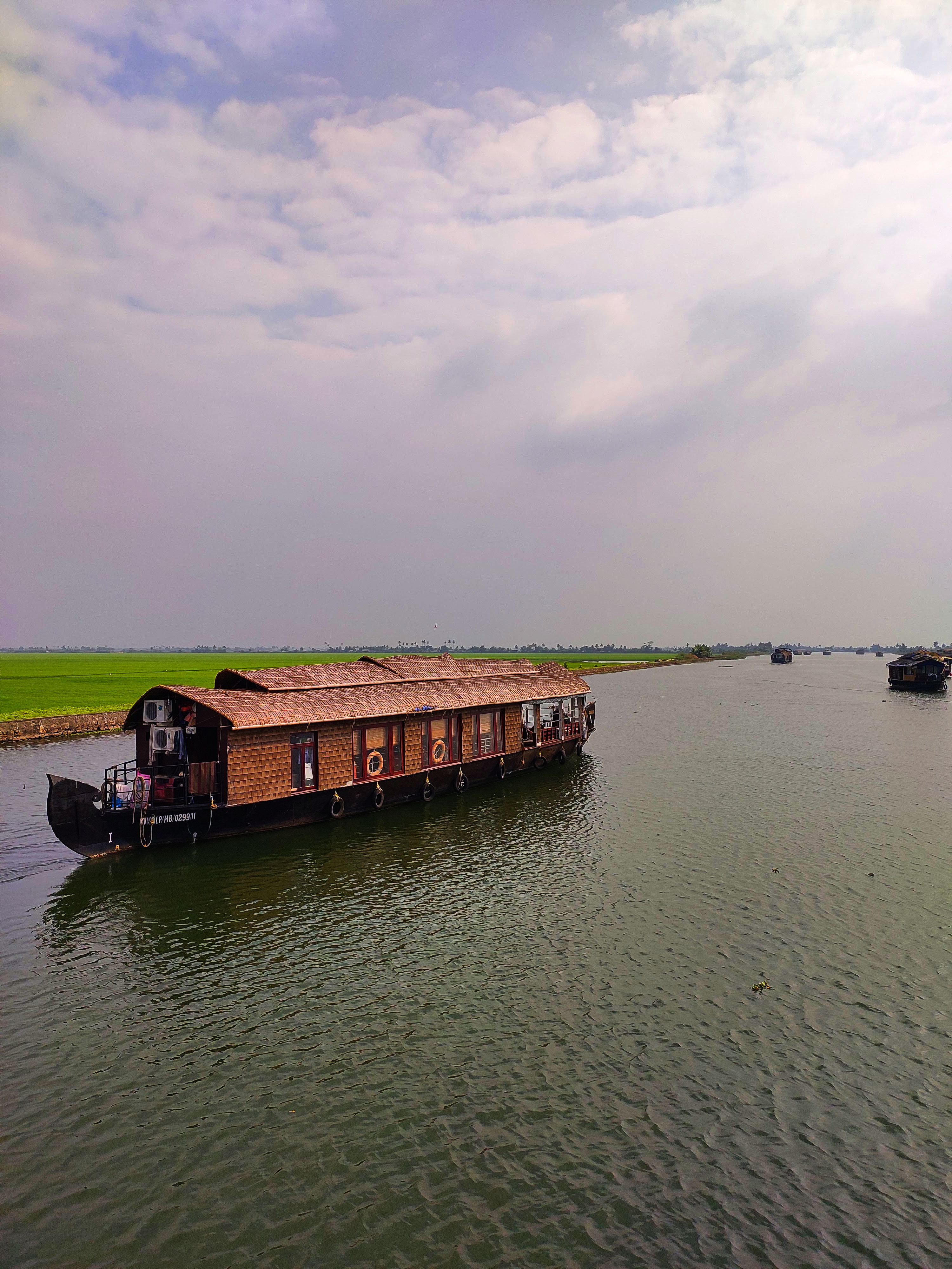 Houseboat in Vembanad Lake in Alleppey (Alappuzha)